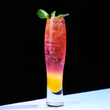 Creative wax torch Lead-free glassware collins glass Cocktail cup water juice milk glasses