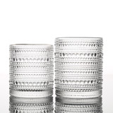 Wholesale popular retro style dewdrop glass embossed cocktail whiskey glass high-value juice drink cup