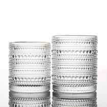 Wholesale popular retro style dewdrop glass embossed cocktail whiskey glass high-value juice drink cup