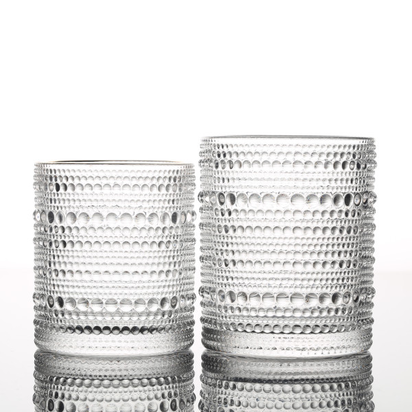 Wholesale popular retro style dewdrop glass embossed cocktail whiskey glass high-value juice drink cup