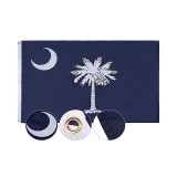 High-Grade South Carolina 3x5 FT Embroidered flags SC State Outdoor Palmetto Flag