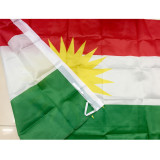 In-stock supplies all countries flags banner custom polyester square Kurdish flag 3*5ft