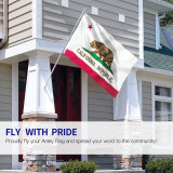 Fast shipping custom 100% polyester fibre fade resistant 3x5ft California State flag
