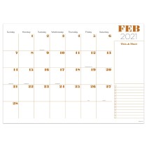 Custom Printed Office Stationary Monthly Wall Hanging Tear Off Calendar Planner Pad 2021