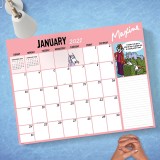 Customized Logo Full Color Printing 2021 Tear Off Large Desk Top Pad Wall Monthly Calendar Planner