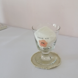 Wholesale logo custom drink glass cup drinking ice water juice glass cup with short stem