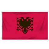 Customized 90*150cm polyester fan advertising banner 3*5ft Albanian flag