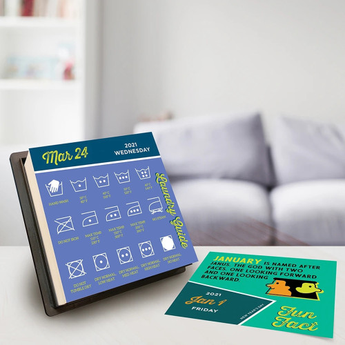 Custom Logo Printed 365 Day Inspiring Desktop Daily Page Easy Tear-off Calendar Planner