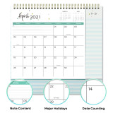 2021 Custom printing 365 day a page creative daily desk calendar printing wire-o binding 2021 calendar