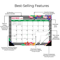 OEM Private Logo CMYK Printed 2021 2022 Tear Off Desk Pad Monthly Wall Hanging Calendar