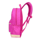 High quality rucksack backpack Polka Dot printing school bag canvas pencil bag three bag set school backpack for teenage Girls