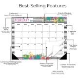 Custom Logo CMYK Printed  2021 Monthly Wall Hanging Large Desk Calendar Planner Pad