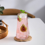 Wholesale creative soda water glass.sparkling water glass. fruit juice glass for home restaurant