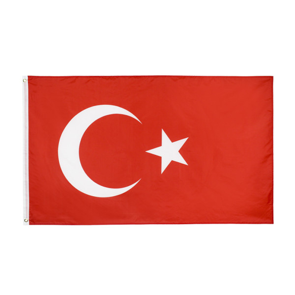 2020 custom high quality polyester country banner 3*5ft red turkish flag