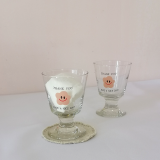 Wholesale logo custom drink glass cup drinking ice water juice glass cup with short stem