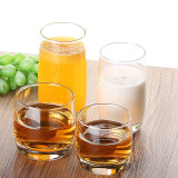 Promotional wholesale clear thick bottom glass cups/water glass