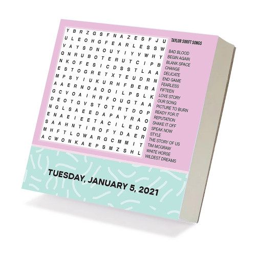 Word Search Funny Calendars Tear off Calendar 2021 2022 Customized Daily 365 Pages Desktop Table Advent Office Calendar