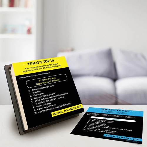 Calendars Tear off Calendar 2021 2022 Customized Daily 365 Pages Desktop Table Advent Office Calendar