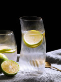 Wholesale Irregular glasses striped cocktail whiskey glasses juice drinks glasses for sale