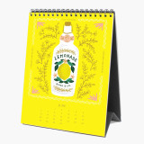 Custom Lomeon Printed Desktop Standing Flip Table Spiral Monthly Desk Calendar