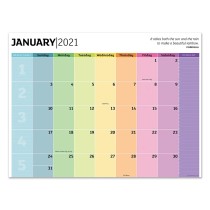Customized Private Label Colorful Printed 2021 Monthly Wall Hanging Desktop Calendar Planner Pad