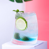 Wholesale Irregular glasses striped cocktail whiskey glasses juice drinks glasses for sale