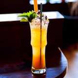 Wholesale creative 500ml juice milk tea cup cocktail glass long drink glass bamboo glass cup