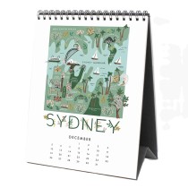 Personalized Logo Printed 2021 Desktop Standing Flip Table Wire-o Monthly Desk Calendar