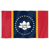 Custom New Mississippi flag banner in god we trust United States Federal Magnolia flag 3*5ft