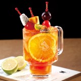 650ml Reusable Stem Wine Glass Clear Cocktail Juice Cup Stackable Glass Cup with handle for  water/tea/milk/juice