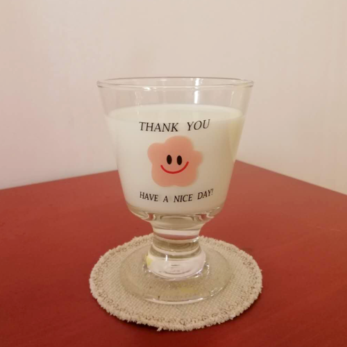 Wholesale logo custom drink glass cup drinking ice water juice glass cup with short stem