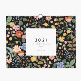 Custom Logo Printing Design 2021 Sprial 12 Monthly Wall Hanging Calendar Planner