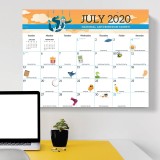 Custom Private Logo 2021 Monthly Wall Hanging Large Desk Table Calendar Planner Pad With Holes