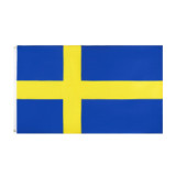 OEM customized fast shipping silk printed polyester swedish flag 3*5ft wholesale