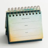 Office necessary art design paper spiral desktop calendar acrylic calendar office wholesale advent desk calendar