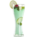 Tall and thin capacity custom 590 ml juice coffee drinking water glass cup