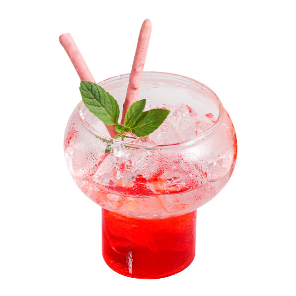 Wholesale unique shape cocktail glass milk drink juice glass dessert shop ice cream ice cream glass