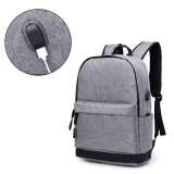 Stylish Simple Teenage Middle High School Black Backpacks Bags For Students