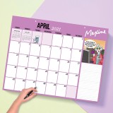 Customized Logo Full Color Printing 2021 Tear Off Large Desk Top Pad Wall Monthly Calendar Planner