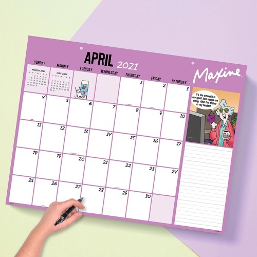 Personalized Logo Eco Printed 2021 Wall Hang Tear Off Large Desk Pad Monthly Calendar Planner