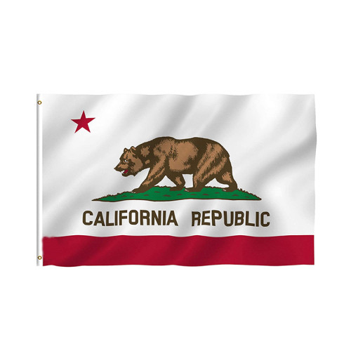 Fast shipping custom 100% polyester fibre fade resistant 3x5ft California State flag