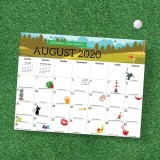 Custom Private Logo 2021 Monthly Wall Hanging Large Desk Table Calendar Planner Pad With Holes