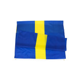 OEM customized fast shipping silk printed polyester swedish flag 3*5ft wholesale