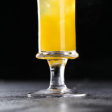 Hot selling short-footed crystal long drink glass creative cocktail glass dining bar milkshake cold drink juice glass