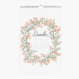 Customized CMKY Printing 2021 Sprial 12 Monthly New Year Wall Calendar Planner Organizer