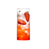 wholesale 430ml straight cup for juice milk tea coffee  square Lead free glass water cup transparent drinking mug