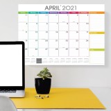 Custom Colored Printed Wall Hanging Tear Off Desk Medium Monthly Calendar Planner Pad