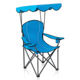 discount outdoor lounge Strong steel frame camping  folding chair with canopy with Arm Rest Cup Holder
