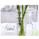 Creative bamboo high ball milk juice glass engraved cocktail glass for bar/restaurant