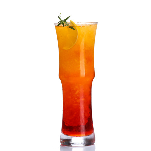 Wholesale creative 500ml juice milk tea cup cocktail glass long drink glass bamboo glass cup